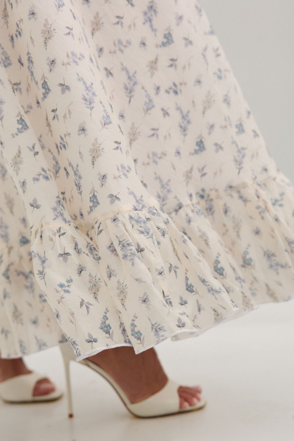 Платье Amélie, голубой цветочный принт - 9