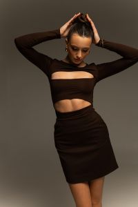 Спідниця Nasha, колір коричневий - 1