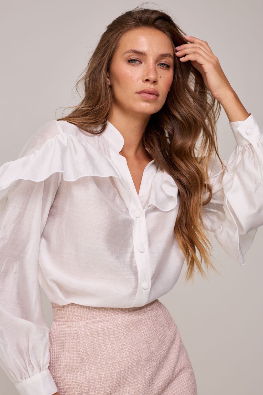 Блуза Boho, цвет белый - 8