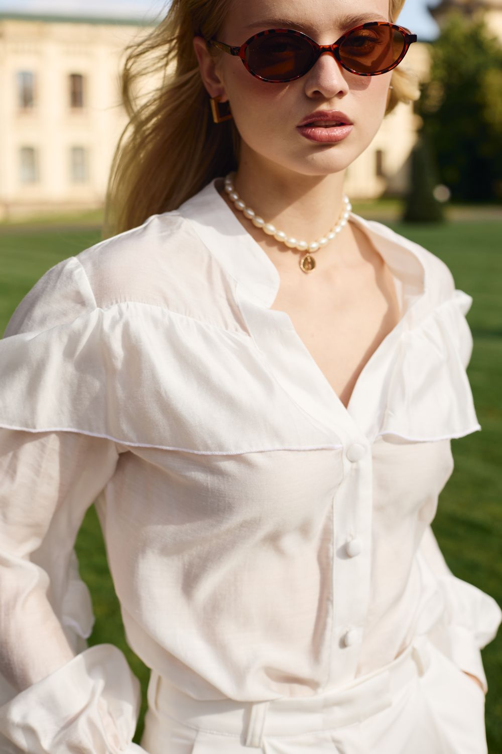 Блуза Boho, цвет белый - 1