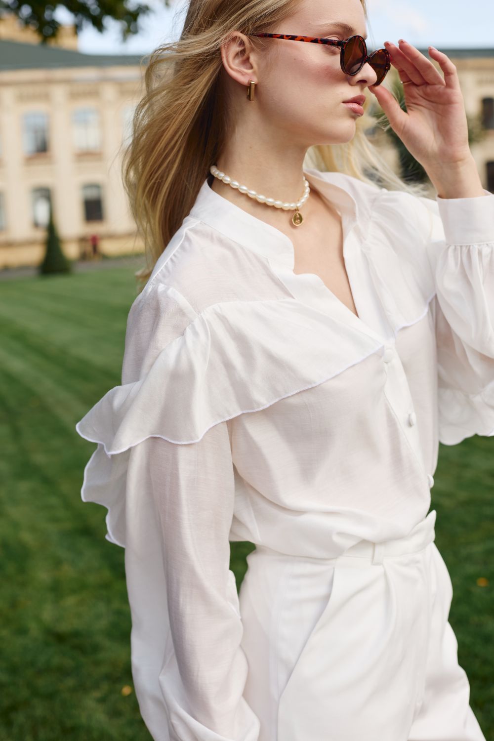 Блуза Boho, цвет белый - 6