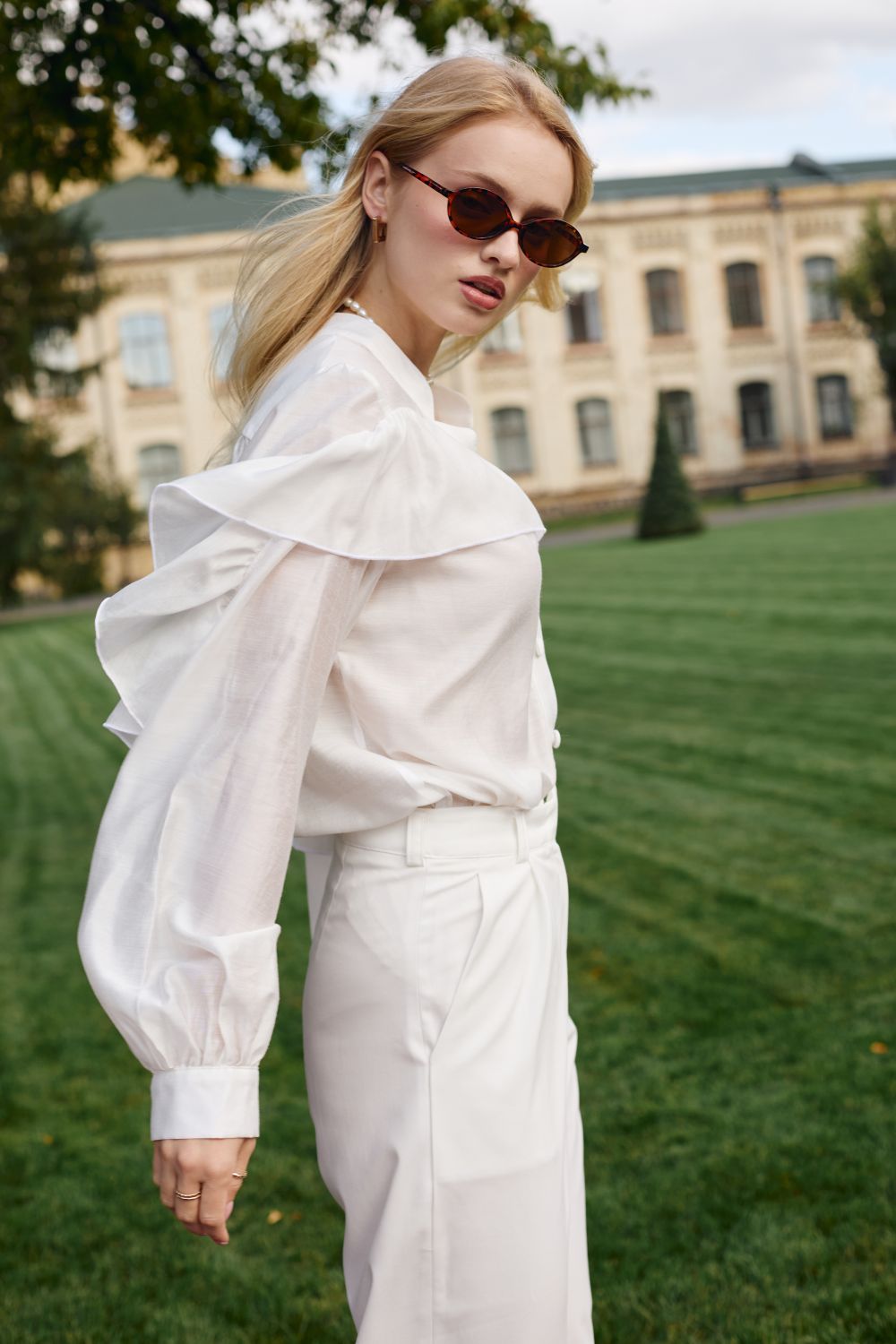 Блуза Boho, цвет белый - 7